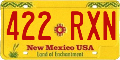 NM license plate 422RXN