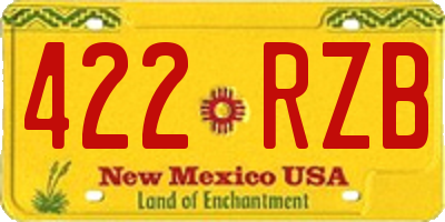 NM license plate 422RZB