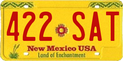NM license plate 422SAT