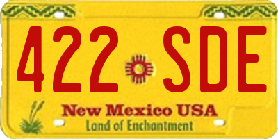 NM license plate 422SDE