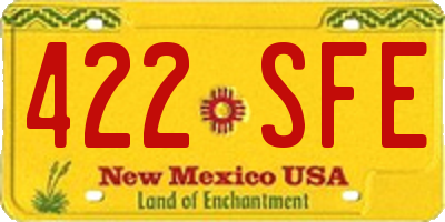NM license plate 422SFE