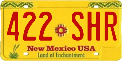 NM license plate 422SHR