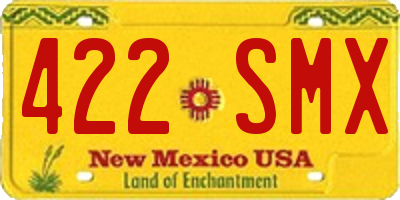 NM license plate 422SMX
