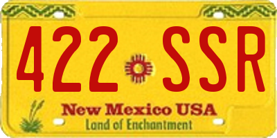 NM license plate 422SSR