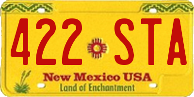 NM license plate 422STA