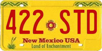 NM license plate 422STD