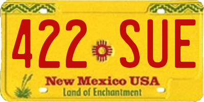NM license plate 422SUE