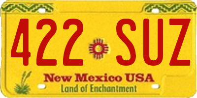 NM license plate 422SUZ
