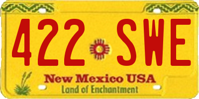 NM license plate 422SWE