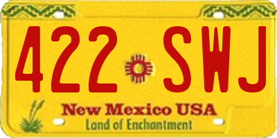 NM license plate 422SWJ