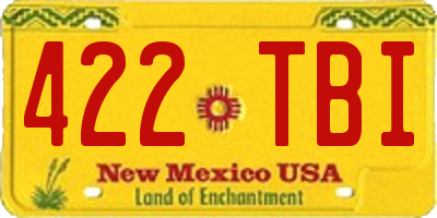 NM license plate 422TBI