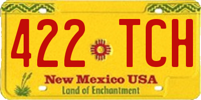 NM license plate 422TCH