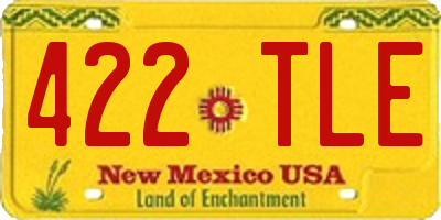 NM license plate 422TLE