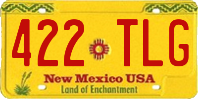 NM license plate 422TLG