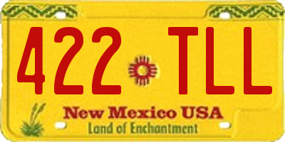 NM license plate 422TLL