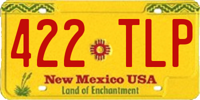 NM license plate 422TLP