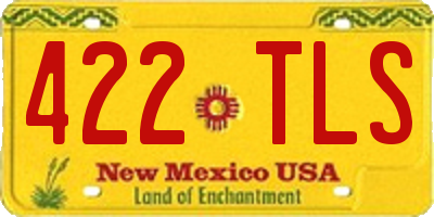 NM license plate 422TLS