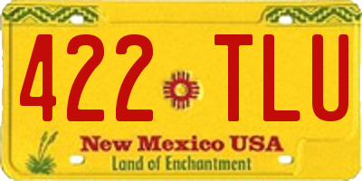 NM license plate 422TLU