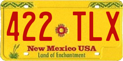 NM license plate 422TLX
