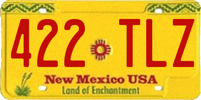 NM license plate 422TLZ