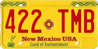 NM license plate 422TMB