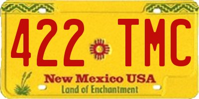 NM license plate 422TMC