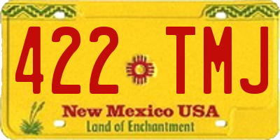 NM license plate 422TMJ