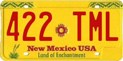 NM license plate 422TML