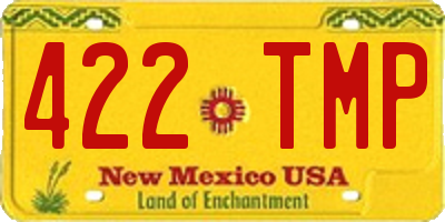 NM license plate 422TMP