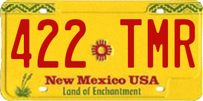 NM license plate 422TMR