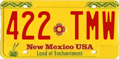 NM license plate 422TMW