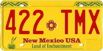 NM license plate 422TMX