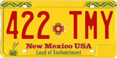 NM license plate 422TMY