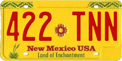 NM license plate 422TNN