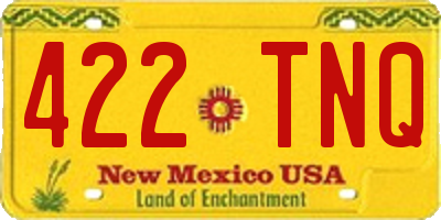 NM license plate 422TNQ