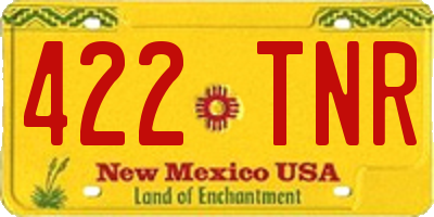 NM license plate 422TNR