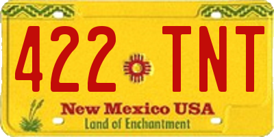 NM license plate 422TNT