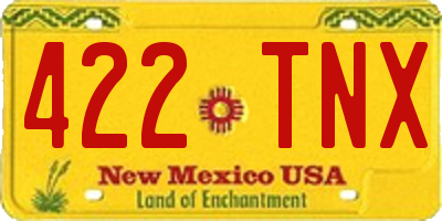 NM license plate 422TNX