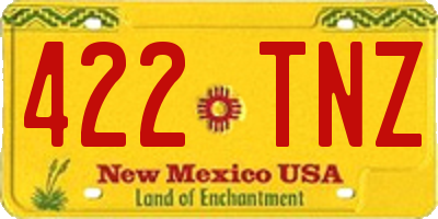 NM license plate 422TNZ