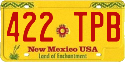 NM license plate 422TPB