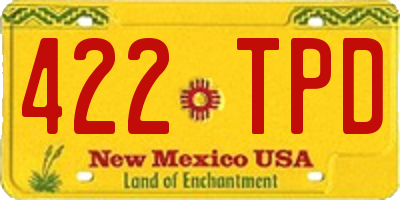 NM license plate 422TPD