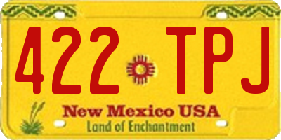 NM license plate 422TPJ
