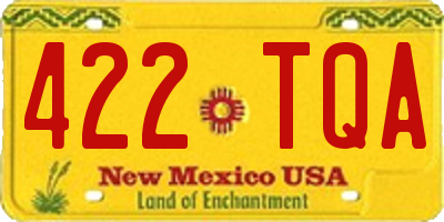 NM license plate 422TQA