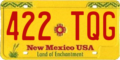 NM license plate 422TQG