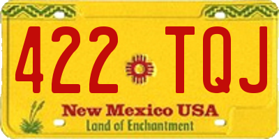 NM license plate 422TQJ
