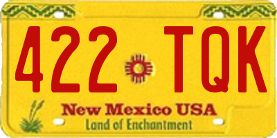 NM license plate 422TQK