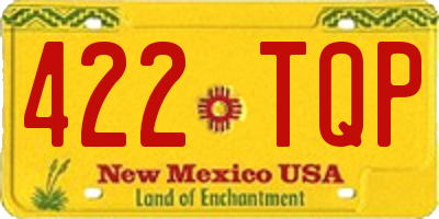 NM license plate 422TQP
