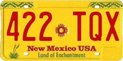 NM license plate 422TQX