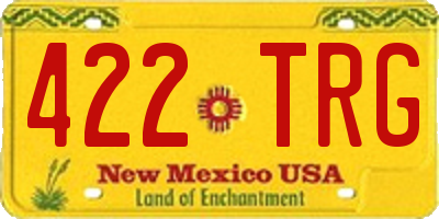 NM license plate 422TRG