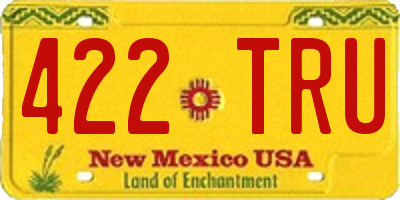 NM license plate 422TRU